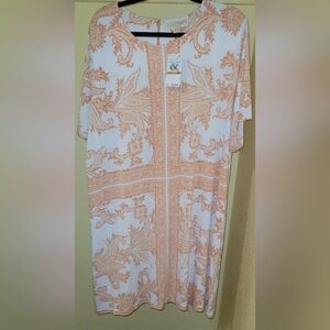 Plus Size Michael Michael Kors Womens Nectarine Color Dress Size 3X